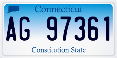 CT license plate AG97361