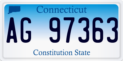 CT license plate AG97363