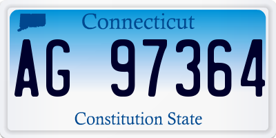 CT license plate AG97364