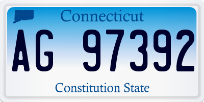CT license plate AG97392