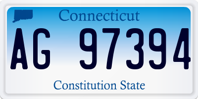 CT license plate AG97394