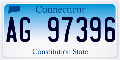 CT license plate AG97396