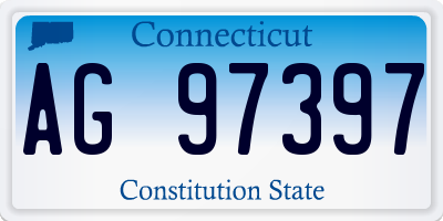 CT license plate AG97397