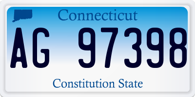 CT license plate AG97398