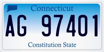 CT license plate AG97401