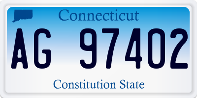 CT license plate AG97402