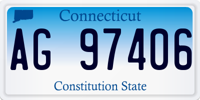 CT license plate AG97406