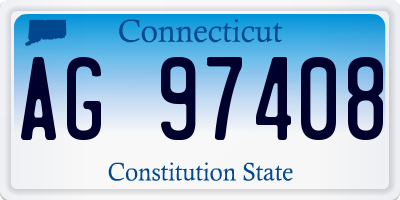CT license plate AG97408