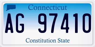 CT license plate AG97410