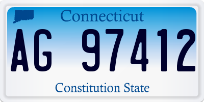 CT license plate AG97412