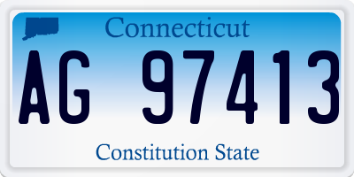 CT license plate AG97413