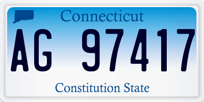 CT license plate AG97417