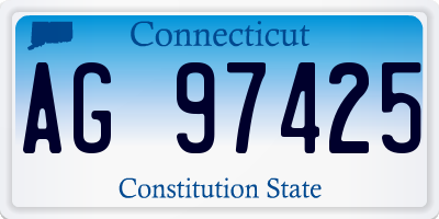 CT license plate AG97425