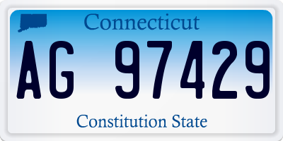 CT license plate AG97429