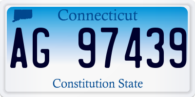 CT license plate AG97439