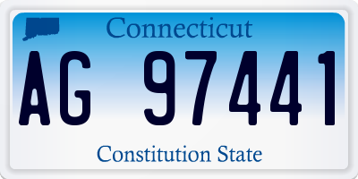 CT license plate AG97441