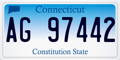 CT license plate AG97442