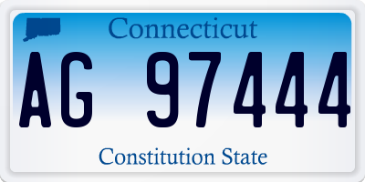 CT license plate AG97444