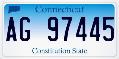 CT license plate AG97445