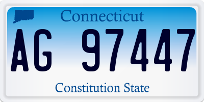 CT license plate AG97447