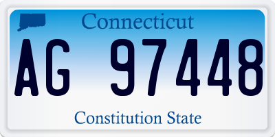 CT license plate AG97448