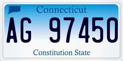 CT license plate AG97450
