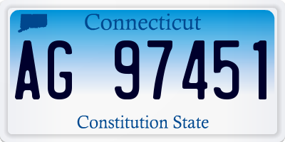 CT license plate AG97451