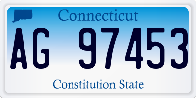 CT license plate AG97453
