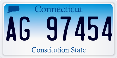 CT license plate AG97454