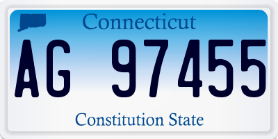 CT license plate AG97455