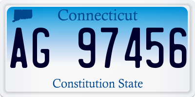 CT license plate AG97456