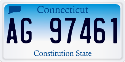 CT license plate AG97461
