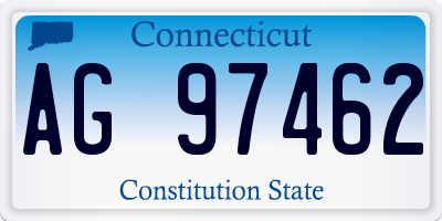 CT license plate AG97462