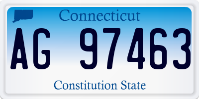 CT license plate AG97463