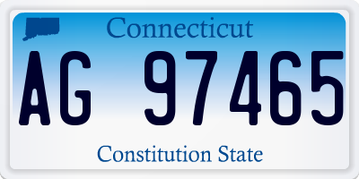 CT license plate AG97465