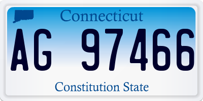 CT license plate AG97466