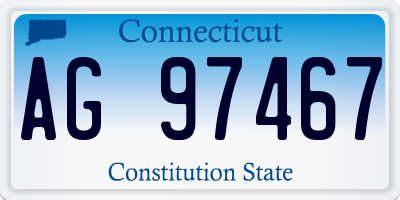 CT license plate AG97467
