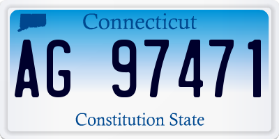 CT license plate AG97471
