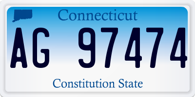 CT license plate AG97474