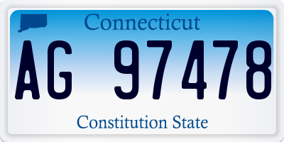 CT license plate AG97478