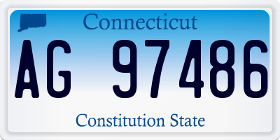 CT license plate AG97486