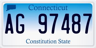 CT license plate AG97487