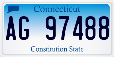CT license plate AG97488