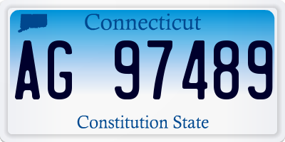 CT license plate AG97489