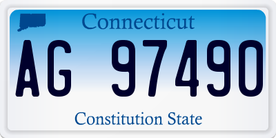 CT license plate AG97490