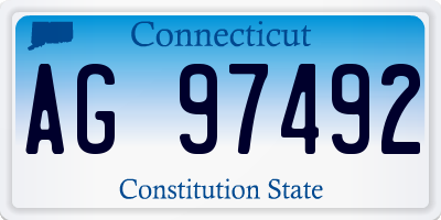 CT license plate AG97492