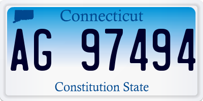 CT license plate AG97494