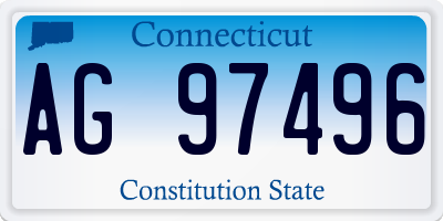 CT license plate AG97496