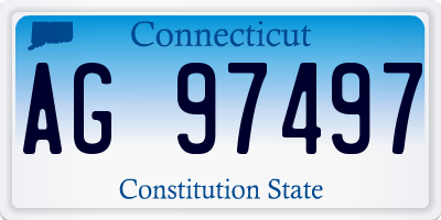 CT license plate AG97497