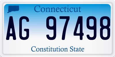 CT license plate AG97498